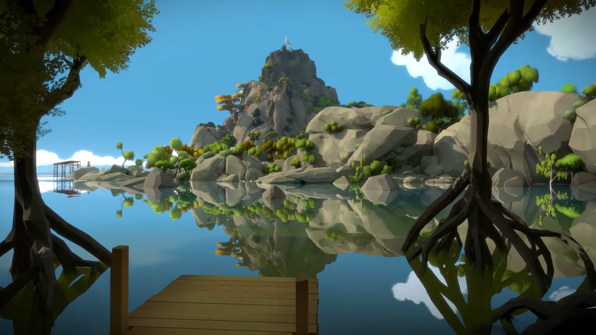 A screenshot from the trailer of The Witness